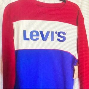 Levi's Red, White, and Blue Crewneck Sweater